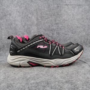Fila Shoes Womens 8.5 Athletic Trainer Trail Running Active Sport Comfort Grey